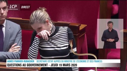 Sur LCP, la ministre Agnès Pannier-Runacher victime d'une violente quinte de toux