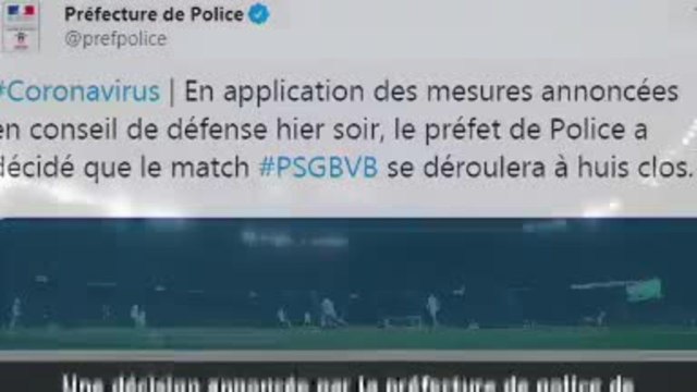 PSG-Dortmund se jouera à huis clos !