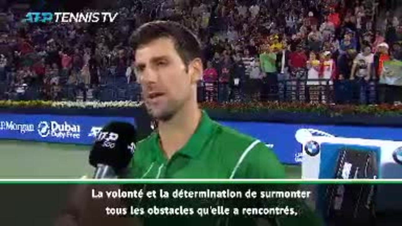 Dubaï - Djokovic sur Sharapova : "Elle a eu une carrière fantastique, elle peut être fière d'elle"