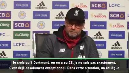 Liverpool: 20e j. - Klopp:"Égaler le record d'Arsenal ? Je ne sais pas si c'est possible"