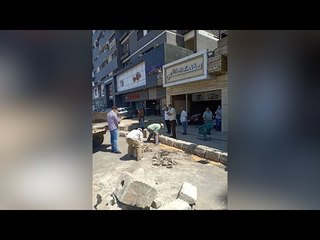 حي العجوزة يشن حملة لإزالة تعديات معارض السيارات بالمهندسين