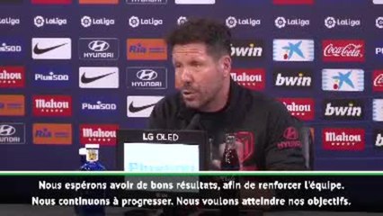 19e j. - Simeone : "Nous aurons besoin de nos fans pendant 90 minutes"