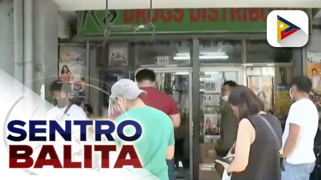 Pila ng mga bibili ng paracetamol sa mga botika sa Maynila, mahaba na; DOH at DTI, tiniyak ang sapat na supply ng paracetamol at walang dahilan para mag-hoard nito