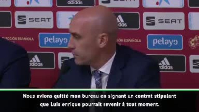 FOOTBALL : International : Espagne - Luis Rubiales : La porte a toujours été ouverte pour un retour de Luis Enrique''