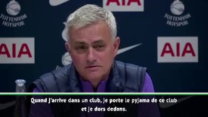 Tottenham - Mourinho : ''Je porte le pyjama de mon club et je dors avec''