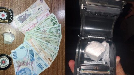 POS cihazından kokain çıktı