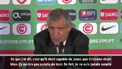 Portugal - Santos : "Je ne suis jamais surpris par Cristiano"