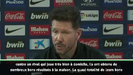 Atlético - Simeone : "Alavés, un rival très fort à domicile"