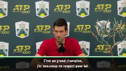 Rolex Paris Masters - Djokovic : ''Avec ou sans Nadal, ce n'est pas pareil''