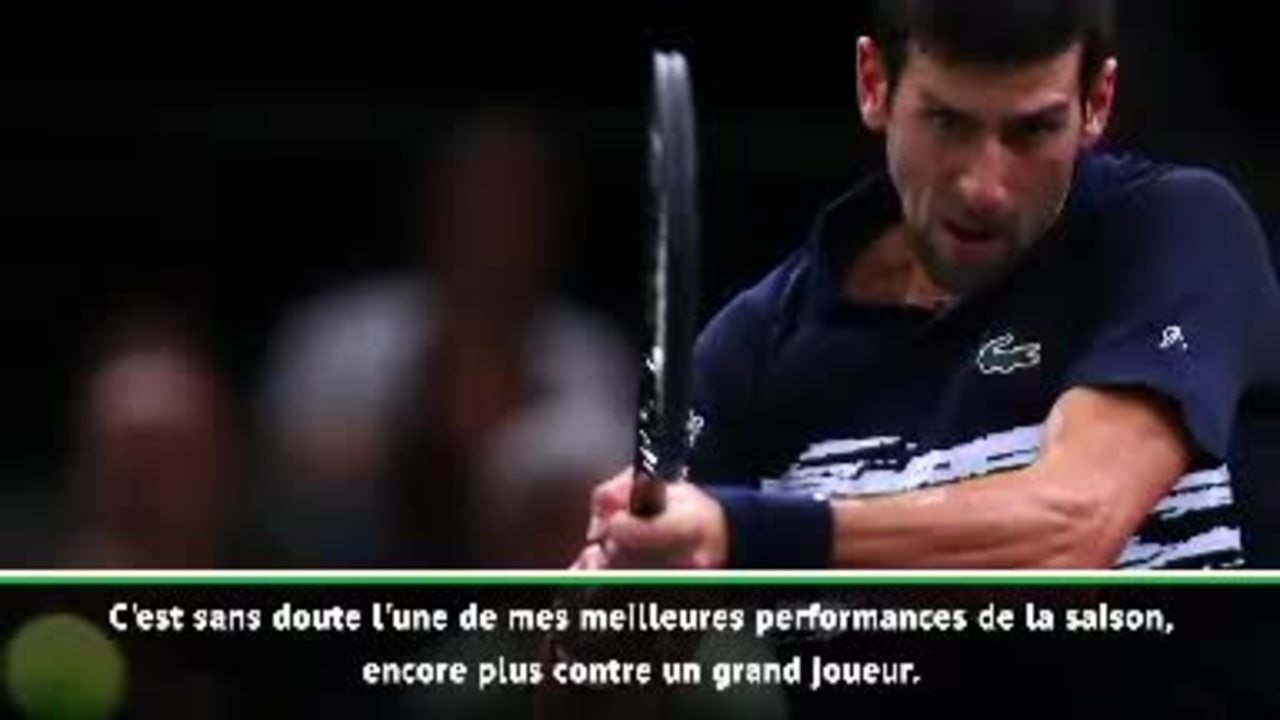 Rolex Paris Masters - Djokovic : "L'une de mes meilleures performances de la saison"