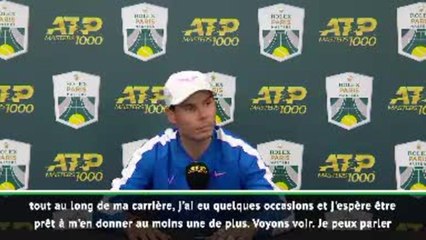 Rolex Paris Masters - Nadal :"Je ne pense pas du tout à Londres"