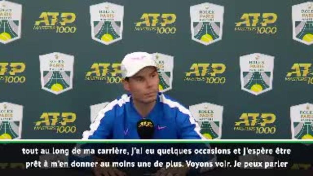 Rolex Paris Masters - Nadal : Je ne pense pas du tout à Londres