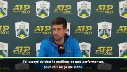 Rolex Paris Masters - Djokovic : "Gagner tous mes matches jusqu'à la fin de la saison"