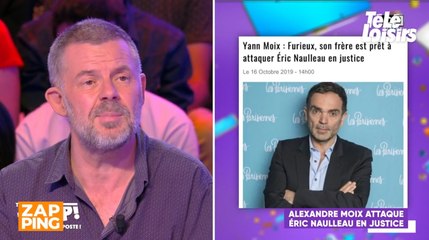 Alexandre Moix menace Éric Naulleau de poursuites judiciaires, le chroniqueur lui répond dans TPMP