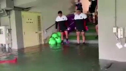 CdM 2019 : Groupe A - L'entraînment du Japon dans un stade inondé
