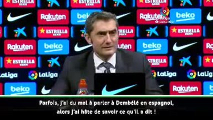 8e j. - Valverde : "Je ne sais pas ce qu'a dit Dembélé à l'arbitre"