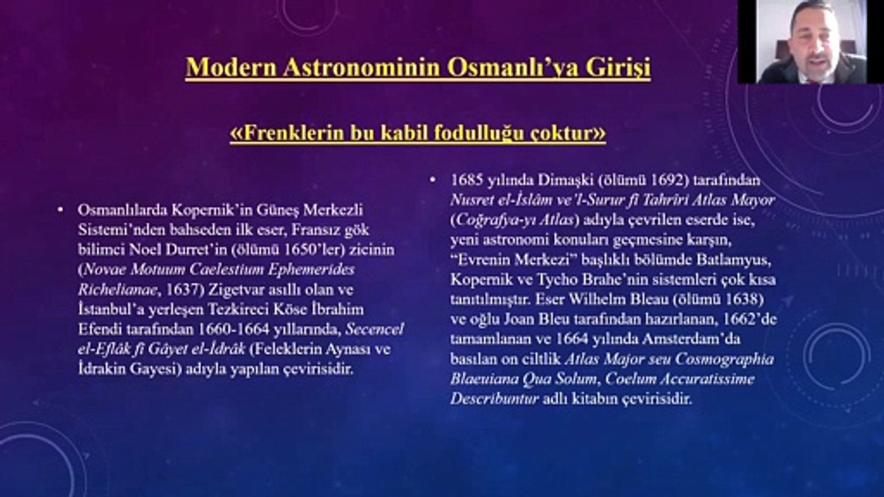 "20. YÜZYILIN BAŞINDA BİR DERS KİTABI: AVALİM-İ FELEKİYE" BAŞLIKLI KONFERANS ( 1/2)