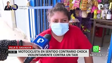 VES: un herido tras violento choque entre motocicleta y automóvil