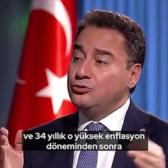 Ali Babacan: Ekonomide yüksek enflasyon tam bir beladır