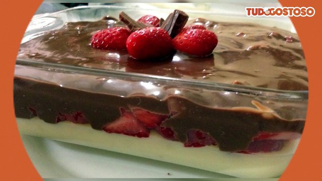 Doce sedução morango e chocolate meio amargo