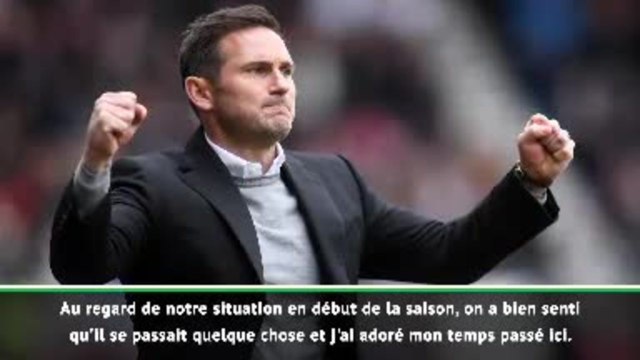 Chelsea - Lampard : Une décision difficile de quitter Derby