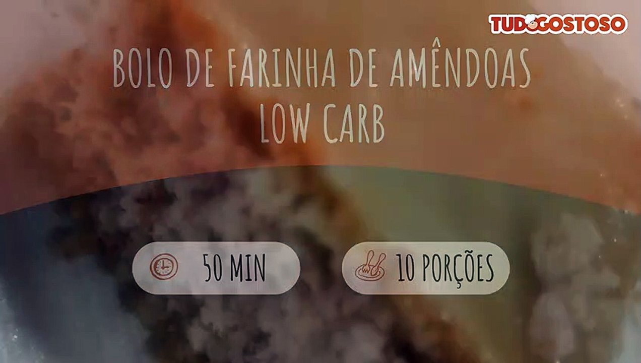 Bolo de farinha de amêndoas low carb