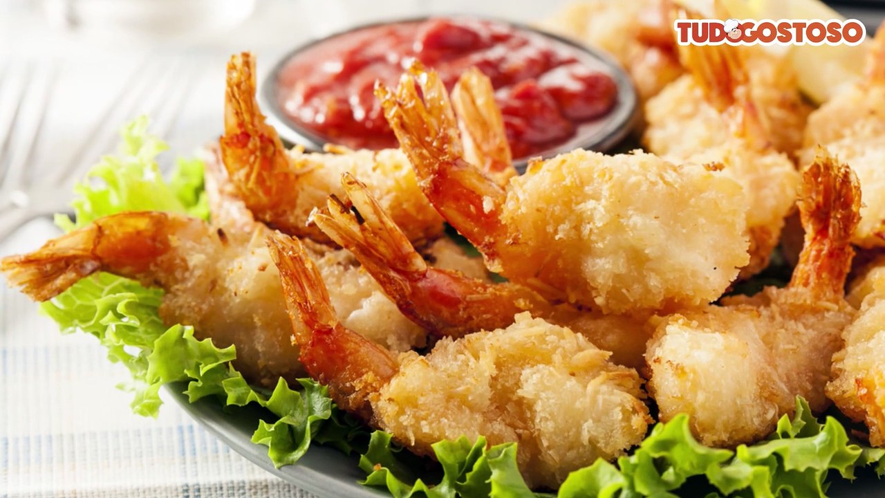 Camarão empanado simples e fácil de fazer