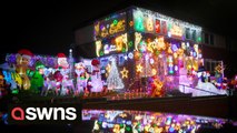 CHRISTMAS CRIB - Man covers home in Xmas lights for charity