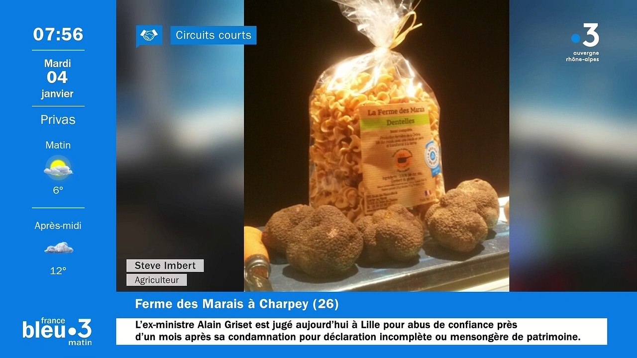 A Charpey, la Ferme des Marais, ses pâtes artisanales, farines et huiles de Tournesol, du champs à l'assiette