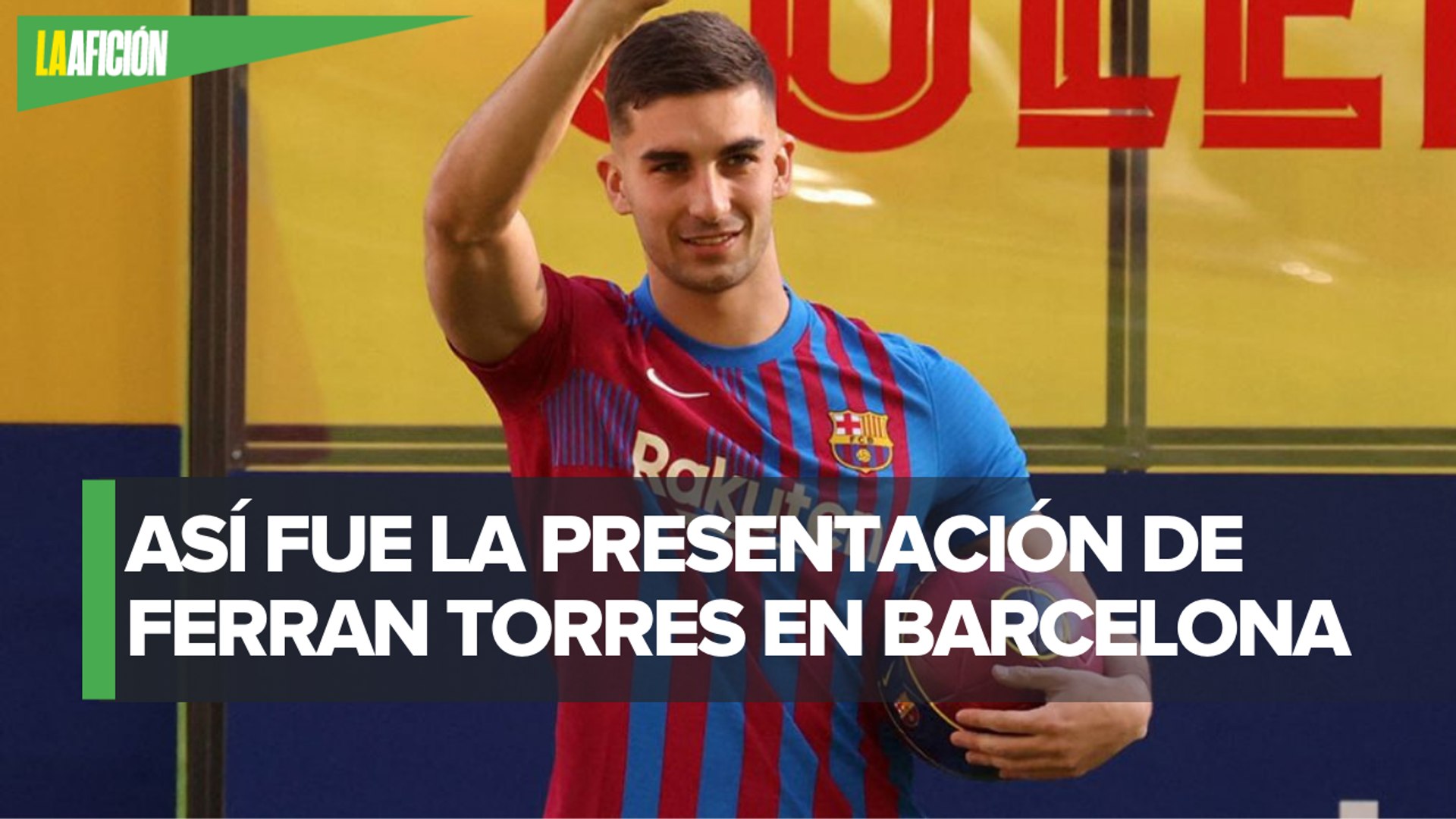 ⁣Ferran Torres, recibido como nuevo jugador del Barça por un Camp Nou lleno de ilusión