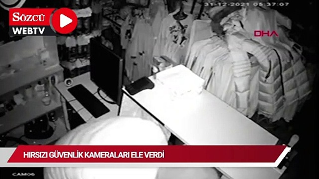 Hırsızı güvenlik kameraları ele verdi
