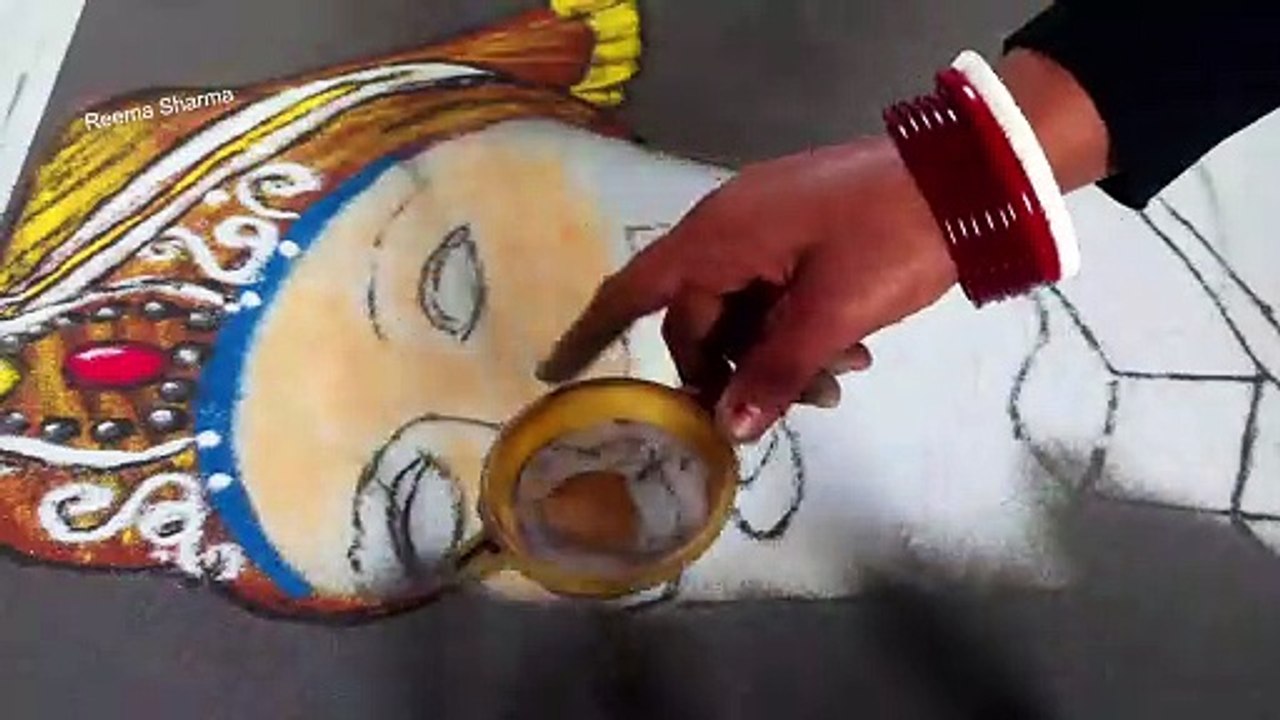 गुरु गोविन्द सिंह जयंती स्पेशल रंगोली।Guru Gobind singh jayanti rangoli, Guru govind Poster rangoli.