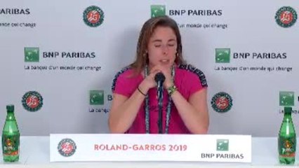 Roland-Garros - Cornet : "Je fais ce que je peux"