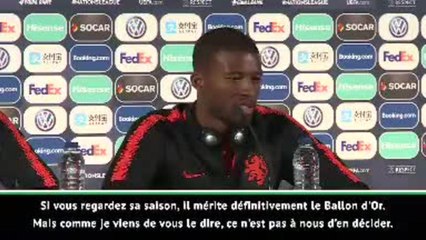 Pays-Bas - Wijnaldum : "van Dijk mérite de remporter le Ballon d'Or"