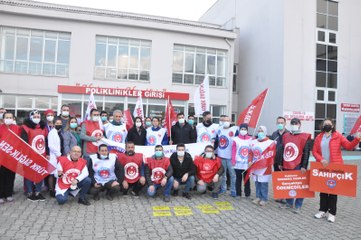 Sağlıkçılar bu kez de Kocaeli'nden seslendi: Ek zam istiyoruz