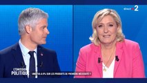 L'emission politique : Laurent Wauquiez se moque de Marine Le Pen, qui le rembarre aussi sec