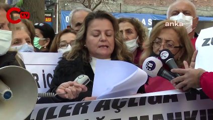 DİSK Emekli-Sen üyelerinden 'zam' protestosu