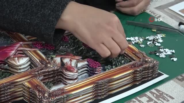 Son dakika haberleri: Selçuklu ve Osmanlı mimarisine dayanan rölyef sanatı Mardinli kadınların elinde