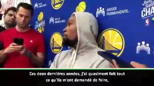 NBA - Durant refuse de penser que les Warriors soient meilleurs sans lui