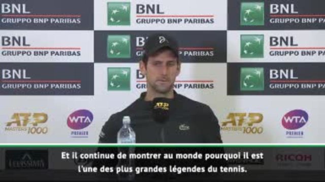Rome - Djokovic : Rafa est mon plus grand rival
