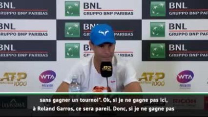 Rome - Nadal : "Je ne m'inquiète pas"