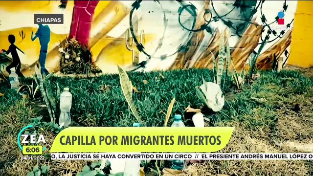 Construyen capilla a migrantes víctimas de accidente en Chiapas