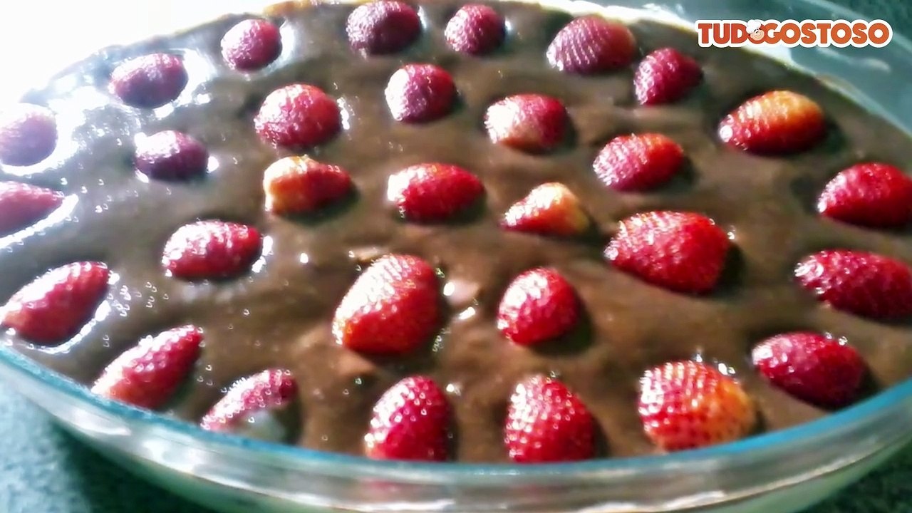 Torta de morango com chocolate