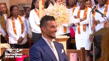 Emotion : Julien Tanti découvre l'entrée de Manon Marsault à l'église pour leur mariage (Les Marseillais)