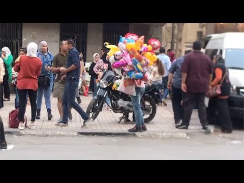 زحام في وسط البلد ثالث أيام العيد