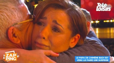 Chimène Badi fond en larmes à l'arrivée de son père sur le plateau de TPMP