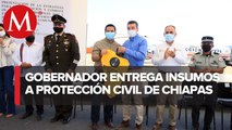 Rutilio Escandón entrega herramientas y equipo a protección civil en Chiapas