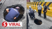 DBKL patching up Jalan Kinabalu sinkhole