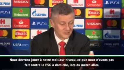 Quarts - Solskjær : "Il faudra élever notre niveau de jeu"