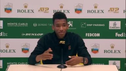 Monte-Carlo - Auger-Aliassime : "Une surface agréable à jouer"